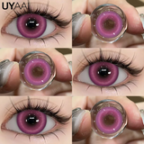 Yeknu  Cosplay Contact Lens Makeup Colored Pupils Cosmetics Beauty Red  Lenses Woman Cosplay Pink Pupils Halloween Color Contacts