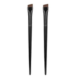 Yeknu  New 2 pieces eyebrow contour brush eyebrow eyeliner brush portable small angle eyebrow brush female makeup tool