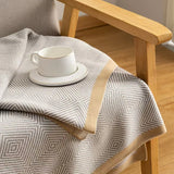 Yeknu 2025 new light luxury blanket living room nap sofa blanket bedside towel office aviation blanket paper pattern fish bone pattern