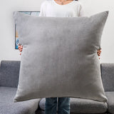 Yeknu  Large Square Pillowcase Coffee Sofa Back Huge Cushion Cover Washable Living Room Bedroom Pillow Cases Solid Color 60/70/80CM