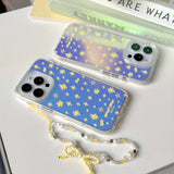 Yeknu  Laser gradual change full screen stars are suitable for Apple 16/15promax/iPhone14Pro mobile phone case