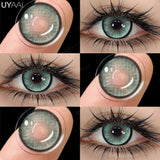 Yeknu  [Best Seller] Color Contact Lenses for Eyes 1 Pair Korean Fashion Lenses y2k Colorcon Costmetics Purple Lenses Gray Lens