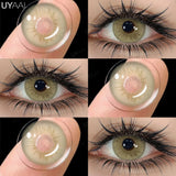 Yeknu  [Best Seller] Color Contact Lenses for Eyes 1 Pair Korean Fashion Lenses y2k Colorcon Costmetics Purple Lenses Gray Lens