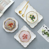 Yeknu  Ice powder bowl creative Japanese bird's nest dessert sugar water white fungus soup tray Phnom Penh cherry blossom glass bowl1Pc