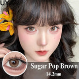 Yeknu  Contact Lenses Cosmetics Lenses Choco Jump Series Eye Color Lens Beauty Black contacts Woman Accesories Natual  Brown lens