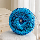 Yeknu  35cm Round Metallic Style Sofa Pillow Bay Window Futon Seat Cushion Pumpkin Seat Cushion for Couch Floor Throw Pillow