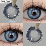 Yeknu  2PCS Silver Knight Contact Lenses for Eyes Rainbow Colored Eye Lenses Beauty Pupils Gradient Contact Lenses Optical Lens