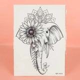 Yeknu  Lasting 15 days temporary tattoo sticker waterproof non-reflective elephant pattern sticker body art fake tattoo for girls