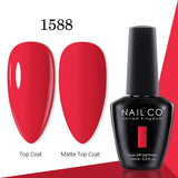 Yeknu  15ml Gel Nail Polish LED Semi-permanent Summer Varnish UV Vernis Blue Color Enamels For Nails Gellak Top Coat Base Polish