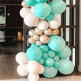 Yeknu 112Pcs Tiffany Blue Balloon Garland Arch Kit Turquoise Chrome Gold Latex Party Balloons for Boys Birthday Baby Shower Decoration