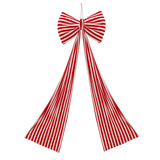 Yeknu  210cm Super Large Christmas Bow Decorations Red and White Stripes Xmas Tree Bowknot Pendant Ornament for DIY New Year Home Decor