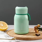 Yeknu  280ml Fashion Mini Stainless Steel 316 Thermal Flask With Silicone Rope Portable Cute Pocket Coffee Tea Thermal Bottle Tumbler