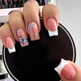 Yeknu  24 PCs Fake Nails with 1 Nail Glue and 1 Nail File