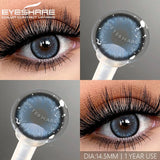 Yeknu  Myopia Lenses 1 Pair Colored Contact Lenses with Degree Natural Eye Contacts Brown Lenses Gray Pupils Yearly Disposable