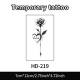 Yeknu  Rose Herbal Temporary Tattoo Stickers, Long-lasting Waterproof for One to Two Weeks, Fake Tattoo for Women, For Arm, Neck, Leg