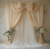 Yeknu  Mehofond Photography Background Elegant Pink Orange Bow Aldult Birthday Wedding Maternity Portrait Decor Backdrop Photo Studio