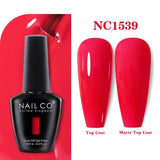 Yeknu  15ml Orange Color Nail Gel Polish Semi Permanent Red Pink Gellack Nail Art Salon Soak Off UV LED Glitter Nail Gel Varnish