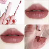 Yeknu  Crystal Velvet Lip Gloss – 6-Color Smudge-Proof Matte Lip Glaze Long-Lasting Whitening Effortless Korean Style Look