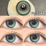 Yeknu  2pcs/Pair Myopia Natural Korean Lens Color Contact Lenses Blue Contact Lens Green Pupil Beauty Eyes Lenses Makeup New