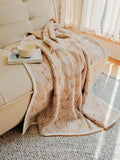 Yeknu  American Style Sofa Blanket Office Nap Blanket Sample Room Creamy Tail Towel Single Shoulder Shawl Bedding Cover up