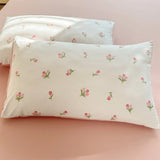 Yeknu  New Flower Washable Single Pillowcase Double Yarn Printed Dormitory Single Pillowcase, No Sheet And Quilt Cover
