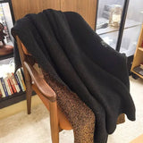 Yeknu  Designer Sunflower Class A Autumn and Winter Half-edge Fleece Knitted Blanket Sofa Office Nap Blanket