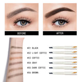 Yeknu  Double-ended fine-tip eyebrow pencil, waterproof, sweat-proof, smudge-proof, non-fading, natural color eyebrow pencil