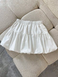 Yeknu  Franclia New Summer Design, Unique Style, White Low-Waisted, Girly Tulip Skirt With Bow Ribbon Decoration, Women's Midi Skirt,