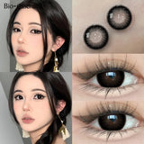 Yeknu  1 pair Natural Lenses Korean Lenses Colored Contact Lenses with Prescription Blue Lenses Big Eye Lenses Wholesales