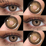 Yeknu  Contact Lenses NEW Color Contact Beauty Eye Color Lenses Colorcon Water Light Brown Eye Lenses Gray Natural Contact Lenses