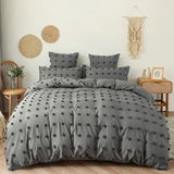 Yeknu Crafts Furball King Size Bedding Set Queen Size Double Duvet Cover Set 200x200 High Quality Tufted Quilt Cover and Pillow Cases