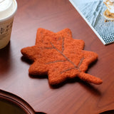Yeknu  Handmade Wool Felt Fruit Coasters Apple Avocado Maple Leaves Cup Drink Support Pad Table Protection Mat Decoration Home Decor