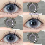 Yeknu  2PCS Gilding Prescription Contact Lenses Cosmetics Eye Color Lenses Fashion Pupils Myopia Colored Contact Lenses Violet