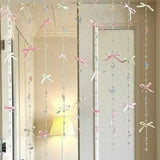 Yeknu  Handmade  Knot Door Curtain Dry Bead Chain Aosphere Bedroom Decorative Window Curtain Girls Room Warmth Function