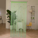 Yeknu  Thiened No-Drill Rose Line Curtain Modern mat Living Room Partition Baund Decorative Hanging Door Curtain