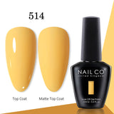 Yeknu  15ml Gel Nail Polish LED Semi-permanent Summer Varnish UV Vernis Blue Color Enamels For Nails Gellak Top Coat Base Polish