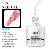 Yeknu  10ml Gold Glitter Gel Nail Polish Crystal Semi Permanent Soak Off UV Gel Varnish Nail Art Manicure Base Top Coat