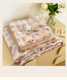 Yeknu 2025 Princess Style Bedding Sets Ruffle Lace Bow Quilt Cover Romantic Bedclothes Decor Woman Girls Bedroom Duvet Cover 4pcs