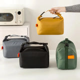 Yeknu  Fashionable and simple insulated bag, office worker, large capacity lunch box bag, student hand carrying bento bag.