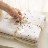 Yeknu  Minimalist Polka Dot Style Bedding Set Duvet Cover Set Four Piece Bedding Set Bed Sheet Fully Enclosed for Home
