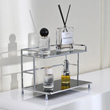 Yeknu  Metal Desktop Layered Storage Rack, Double-Layer Desk Storage Rack, Water Cup and Coffee Cup Storage Rack, Bathroom Cosmetics St