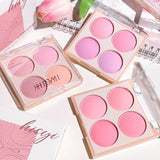 Yeknu  Smart color four-color blush, natural easy to smudge, matte coloring, nude makeup, natural brightening and repairing blush