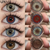Yeknu  Colored Contact Beauty Blue Contacts Big Eyes Black Lens Makeup Green Lens Natural Brown Eye Lenses Cosmetics Red lens