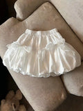 Yeknu  Franclia New Summer Design, Unique Style, White Low-Waisted, Girly Tulip Skirt With Bow Ribbon Decoration, Women's Midi Skirt,