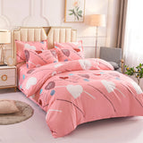 Yeknu  Single duvet cover Printed red quilt cover Thickened plant-cashmere cartoon multicolored bed cover 220x240 double bedding