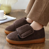 Yeknu  Winter Men CottonSlippers Short Plush Men's Cotton Boots Indoor Fluffy House Fur Slippers Men Casual Soft Fur Furry Men Shoes