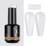 Yeknu  Rubber Base Gel Nail Polish Pink White Base Gel Top Coat Jelly Semi Transparen French Soak Off UV Nail Art Varnish