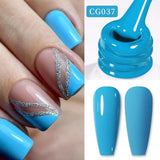 Yeknu  10ml Gold Glitter Gel Nail Polish Crystal Semi Permanent Soak Off UV Gel Varnish Nail Art Manicure Base Top Coat