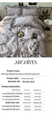 Yeknu  Hot Sale summer ice silk Korean large lace washed silk four-piece set lace mattress cool bed sheet summer bedding