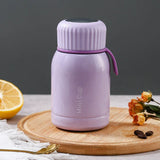 Yeknu  280ml Fashion Mini Stainless Steel 316 Thermal Flask With Silicone Rope Portable Cute Pocket Coffee Tea Thermal Bottle Tumbler